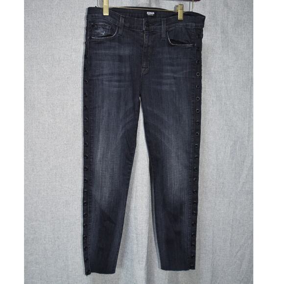Hudson Jeans Dark Wash Skinny with Side Snap Button Detail Women’s Size 29 - Picture 1 of 3